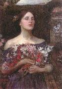 John William Waterhouse Gather Ye Rosebuds or Ophelia oil painting artist